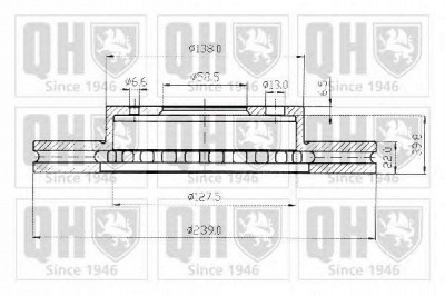 QUINTON HAZELL bdc3501 -  Тормозной диск